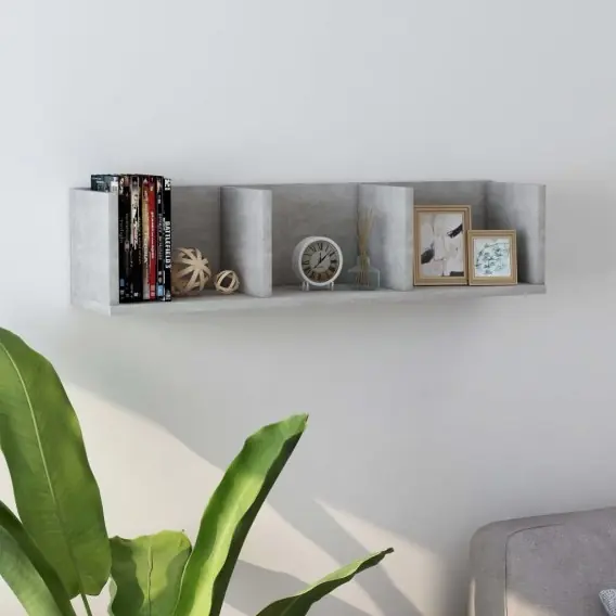 Oferta czasowa Półka ścienna na płyty CD, betonowa szarość, 75x18x18 cm Lumarko! - Hurtownia wielobranżowa Lumarko